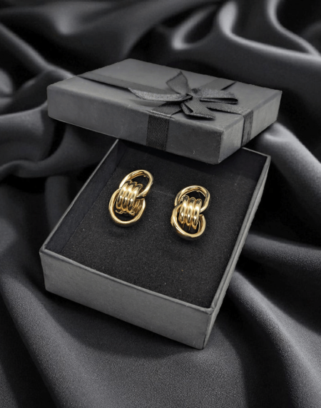 Bold Gold Knot Stud Earrings for Women | Luxury Jewelry by Zartaj Jewels